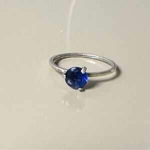 Sapphire and sterling ring